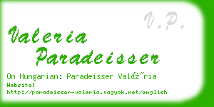 valeria paradeisser business card